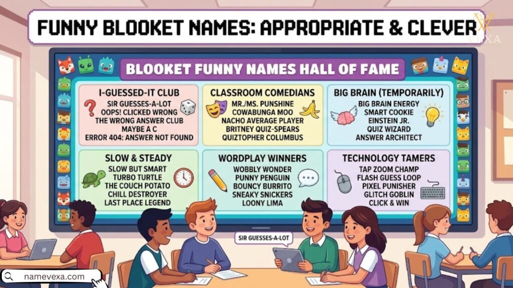 Funny Blooket Names Appropriate