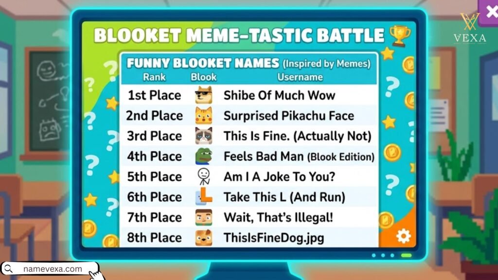 Funny Blooket Names Inspired by Memes