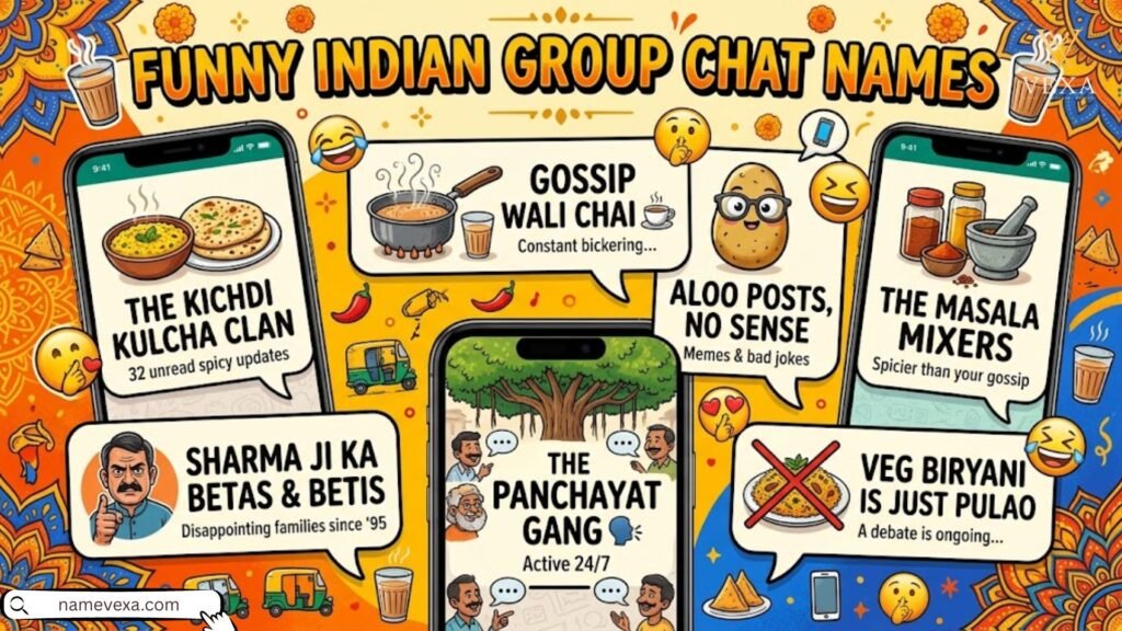 Funny Indian Names for Group Chats