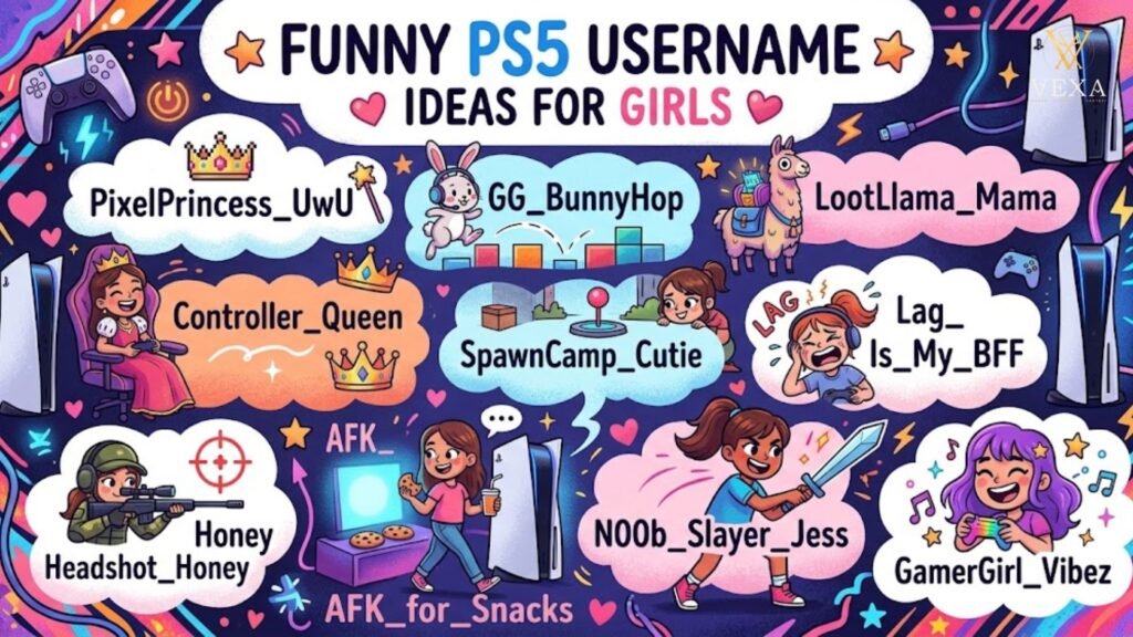 Funny PS5 Username Ideas for Girls
