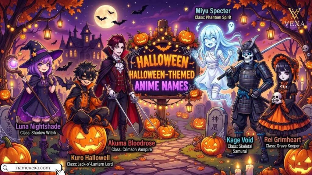 Halloween-Themed Anime Names