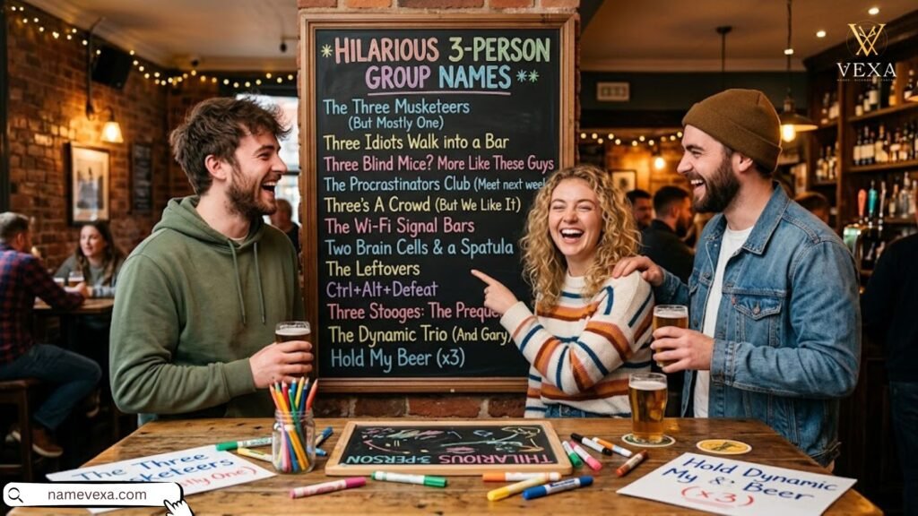 Hilarious 3-Person Group Names
