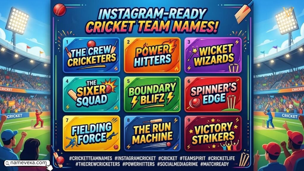 Instagram-Ready Cricket Team Names