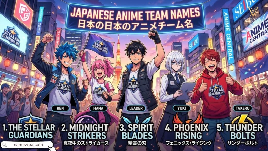 Japanese Anime Team Names