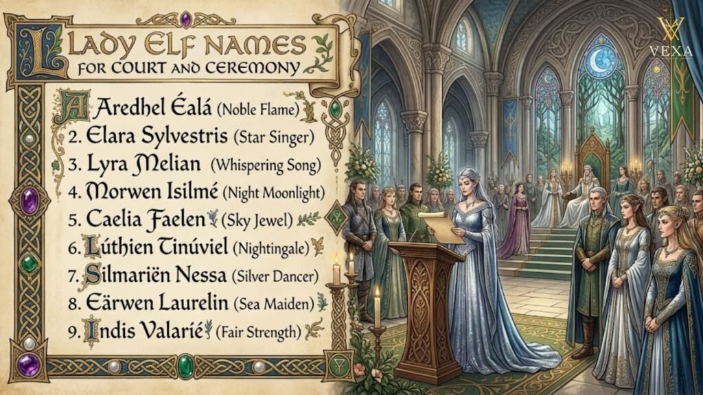 Lady Elf Names for Court and Ceremony