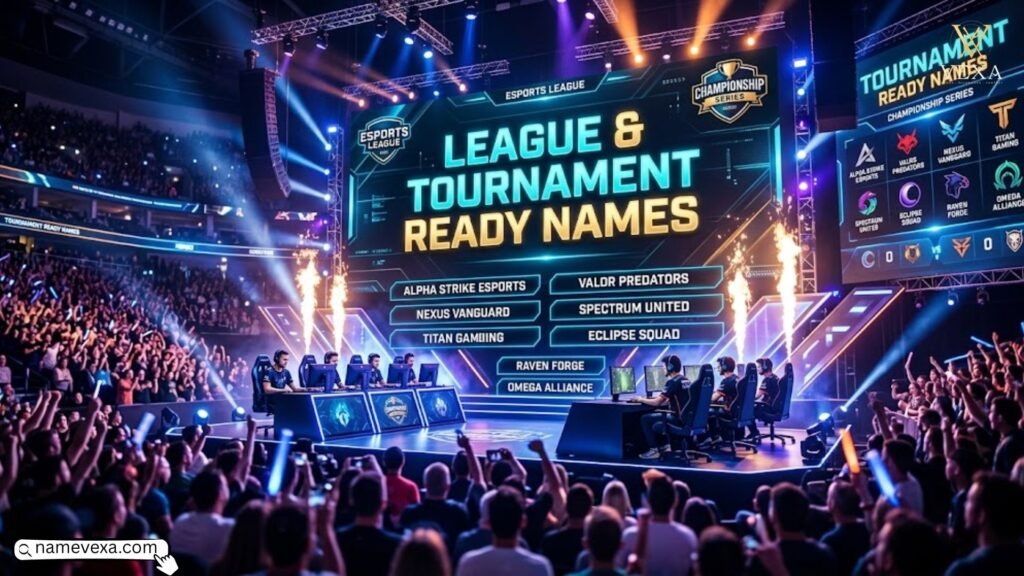 League and Tournament Ready Names