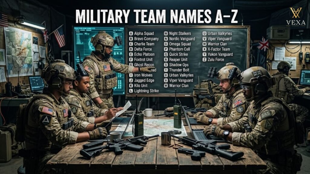Military Team Names A–Z