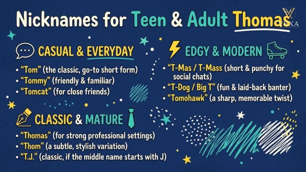 Nicknames for Teen & Adult Thomas