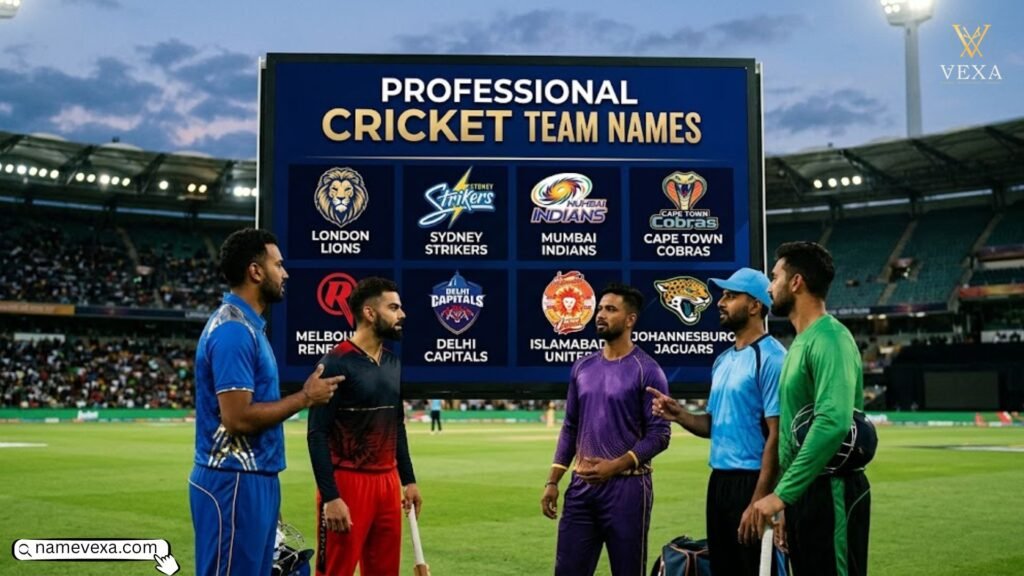 Professional Cricket Team Names