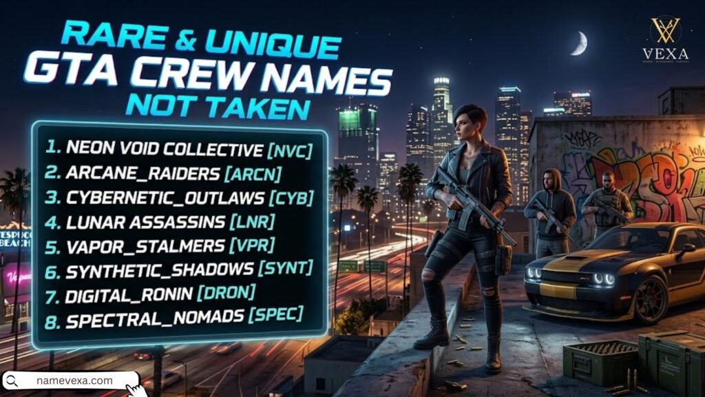 Rare & Unique GTA Crew Names Not Taken