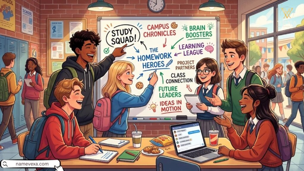 School-friendly group chat names