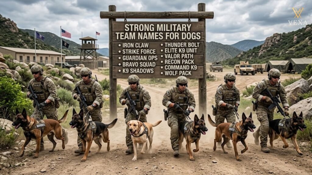 Strong Military Team Names for Dogs