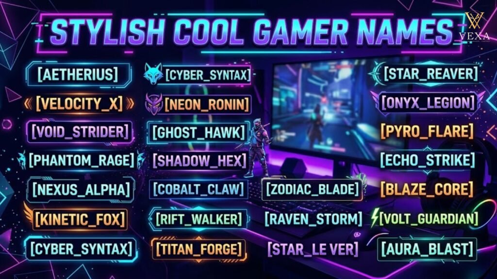 Stylish Cool Gamer Names