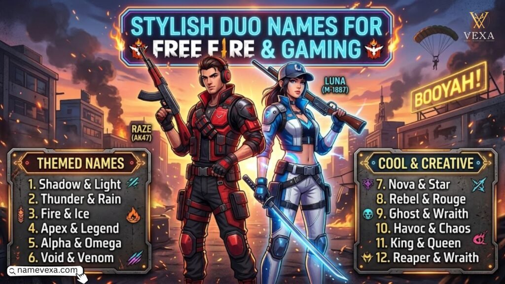 Stylish Duo Names for Free Fire & Gaming