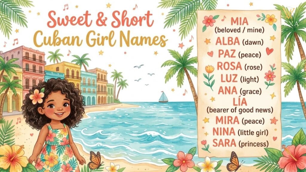 Sweet & Short Cuban Girl Names