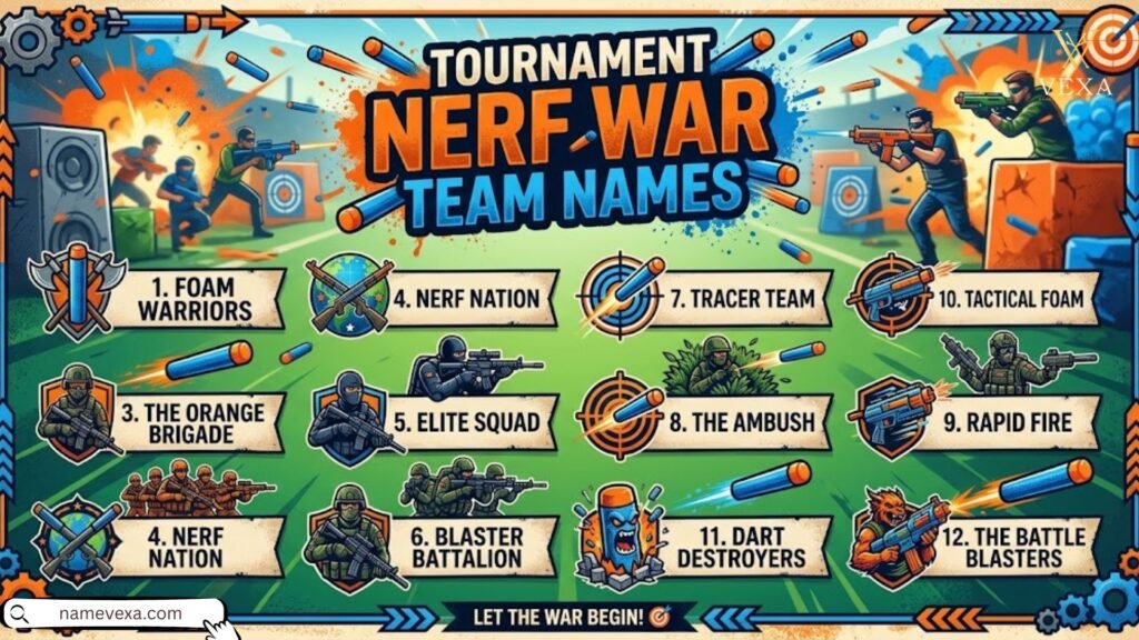 Tournament Nerf War Team Names