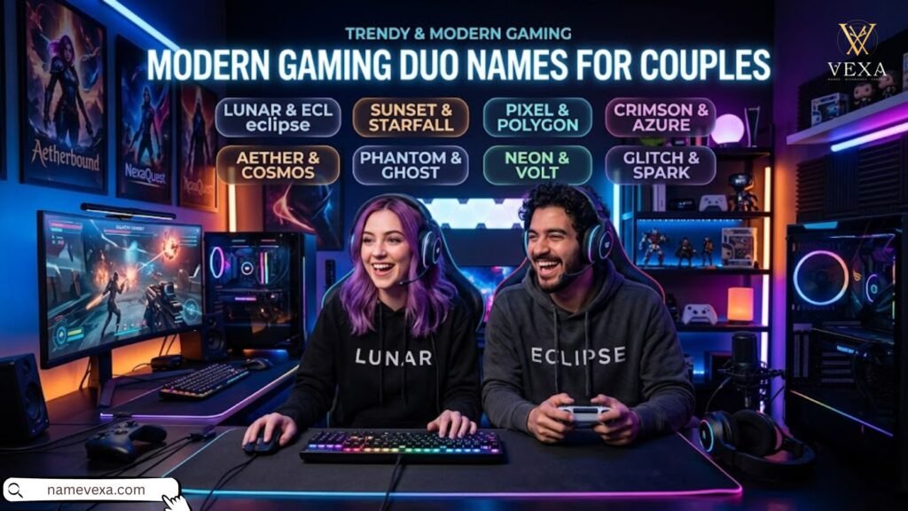 Trendy & Modern Gaming Duo Names for Couples