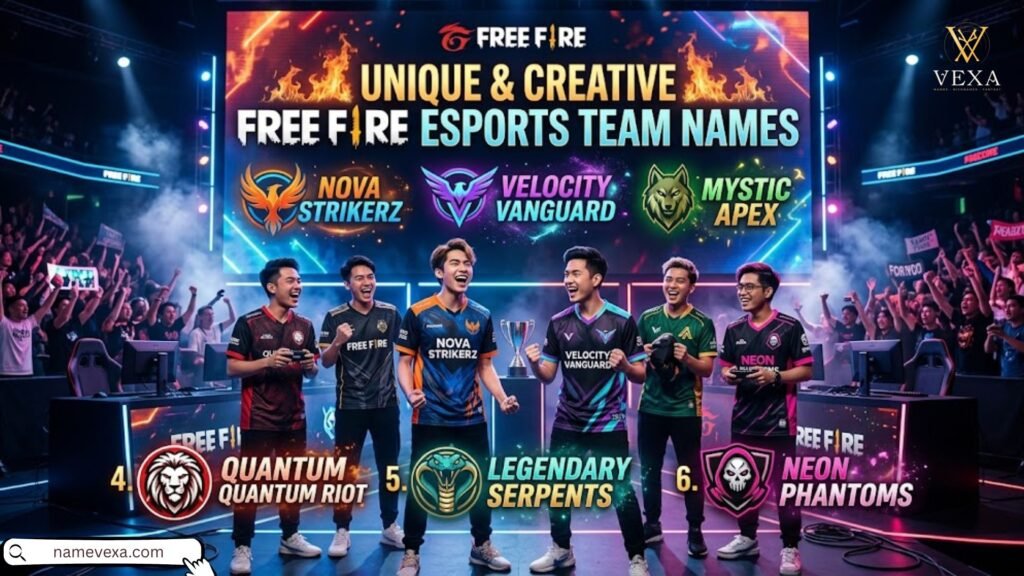 Unique & Creative Free Fire Esports Team Names