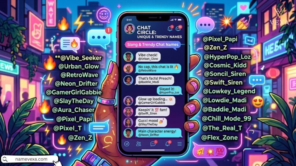 Unique Slang & Trendy Chat Names