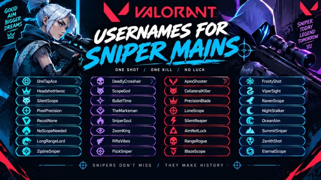Valorant Usernames for Sniper Mains