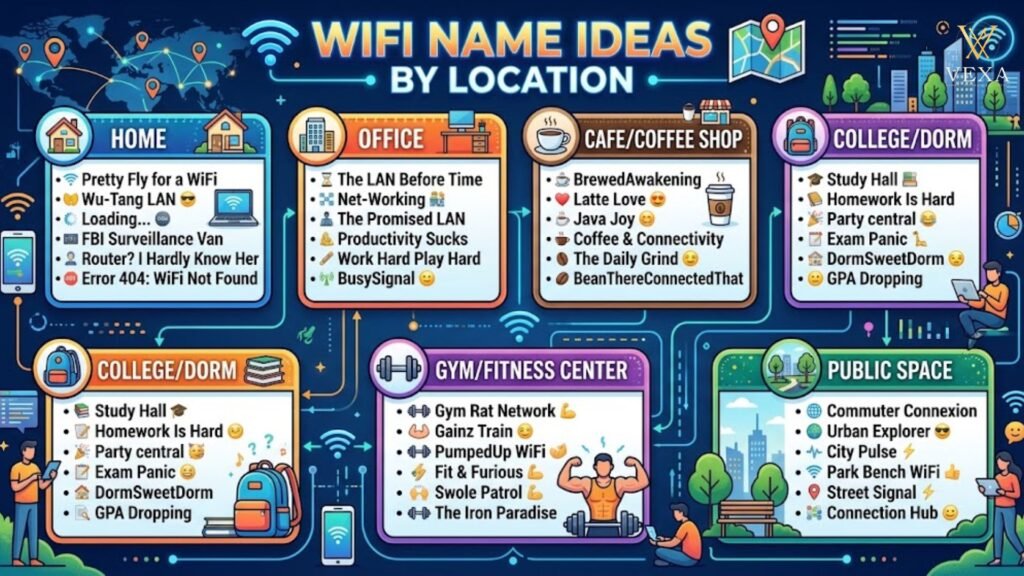 WiFi Names Ideas by Location