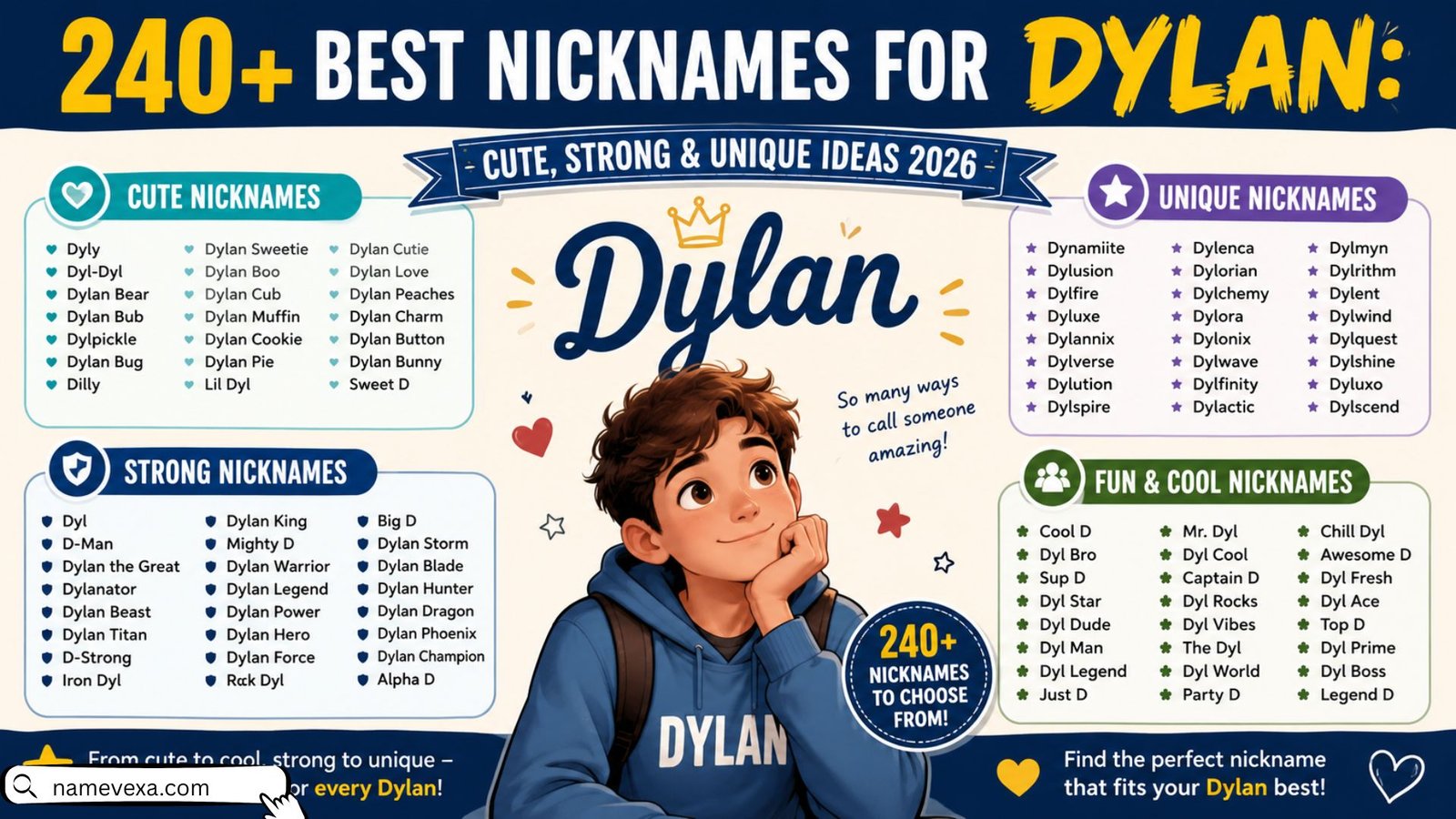 240+ Best Nicknames for Dylan Cute, Strong & Unique Ideas 2026