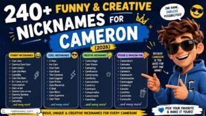 240+ Funny & Creative Nicknames for Cameron (2026)