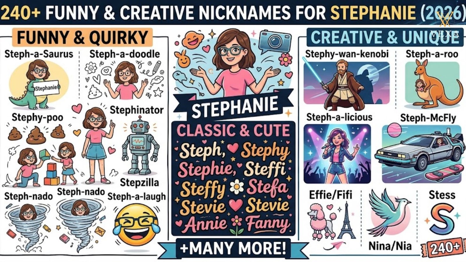 240+ Funny & Creative Nicknames for Stephanie (2026)