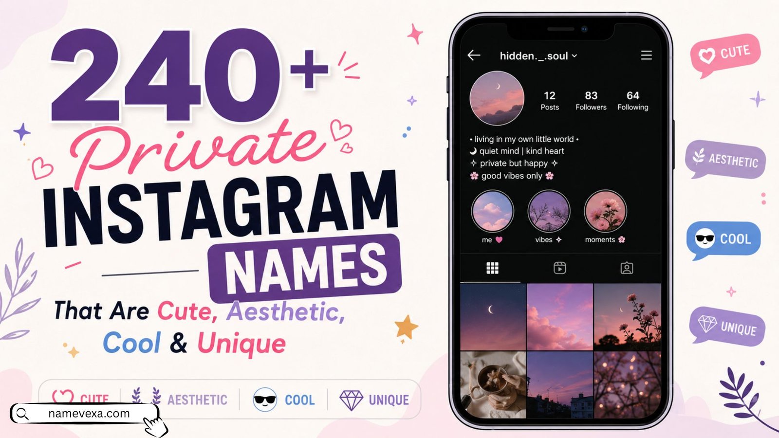 240 Private Instagram Names That Are Cute, Aesthetic, Cool & Unique