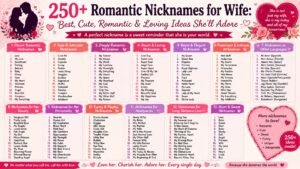250+ Romantic Nicknames for Wife Best, Cute, Romantic & Loving Ideas She’ll Adore