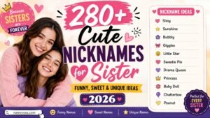 280+ Cute Nicknames for Sister (Funny, Sweet & Unique Ideas) 2026