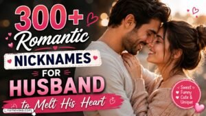300+ Romantic Nicknames for Husband to Melt His Heart