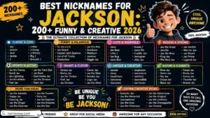 Best Nicknames for Jackson 200+ Funny & Creative 2026