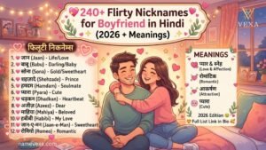240+ Flirty Nicknames for Boyfriend in Hindi (2026 + Meanings)