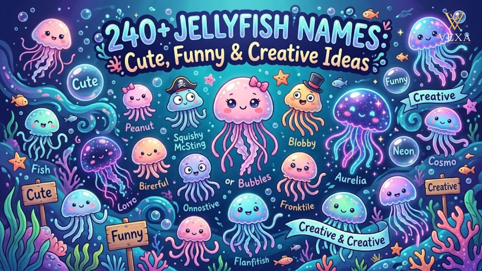 240+ Jellyfish Names Cute, Funny & Creative Ideas