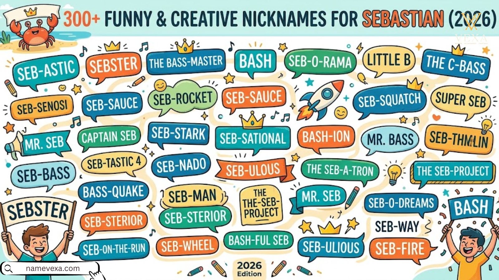 300+ Funny & Creative Nicknames for Sebastian (2026)