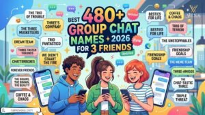 480+ Best Group Chat Names for 3 Friends(2026)
