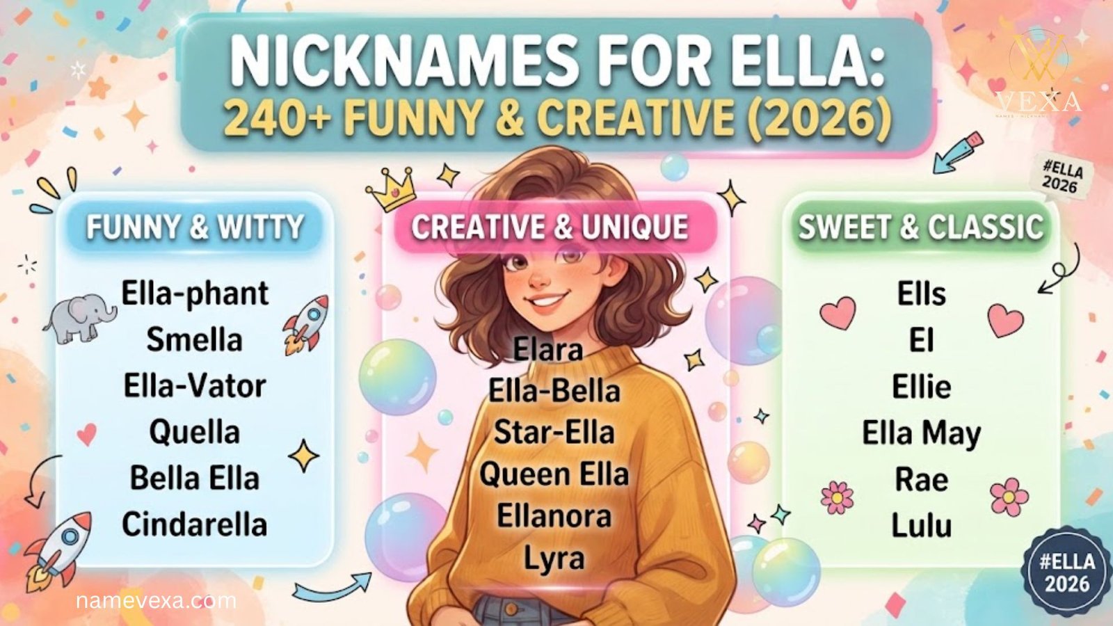 Nicknames for Ella 240+ Funny & Creative (2026)